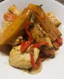 Bifes de pollo a la portuguesa