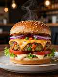Vegetable and Cheese Burger Recipe | Crispy Homemade Veggie Burger with Cheese