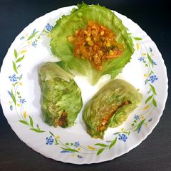 Spicy Cheese and Corn Lettuce Wrap A picture of Spicy Cheese and Corn Lettuce Wrap.