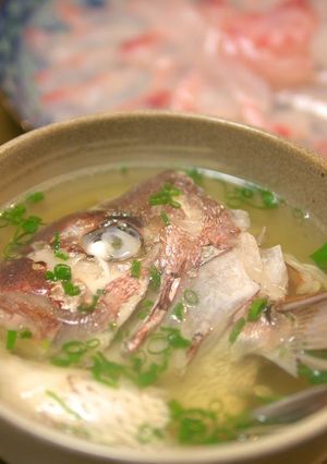 A picture of Madai Ushiojiru (Red Sea Bream Fishbone Soup).