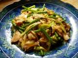 pork garlic shoots stir fry