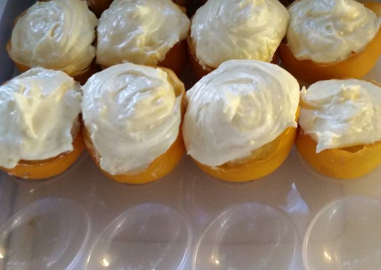 How to Prepare Homemade Easy Lemon Shell  Cupcakes