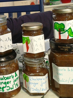 A picture of Rhubarb and ginger jam.