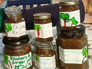 Rhubarb and ginger jam