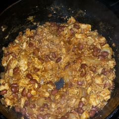 A picture of Chicken chili tacos/burritos.