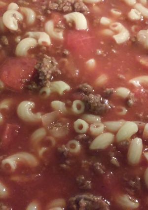 A picture of V8 Goulash.