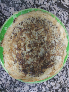 Una foto de Tortilla francesa de morcilla y cebolla