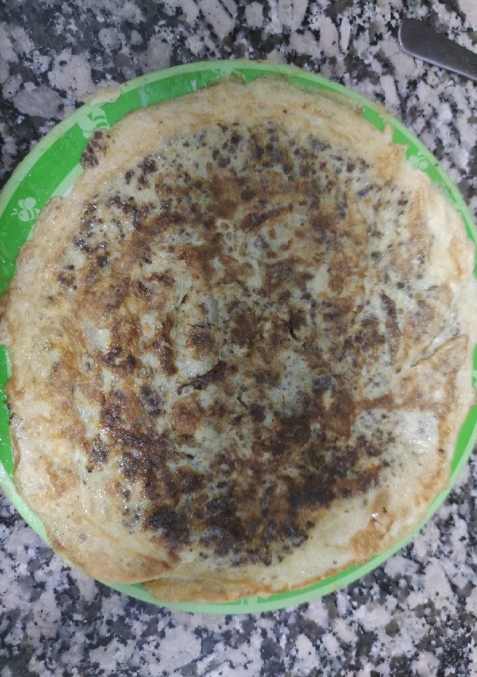 Una foto de Tortilla francesa de morcilla y cebolla