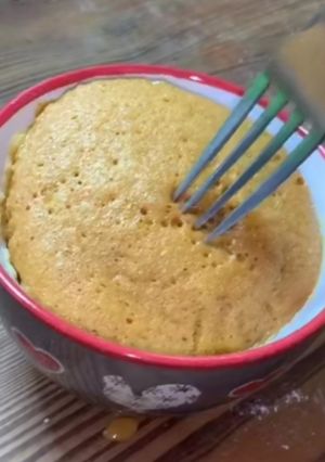 Una foto de Torta de vainilla en taza