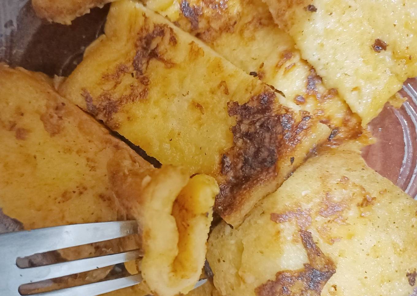 Roti bakar teflon balur susu-keju-telur π³