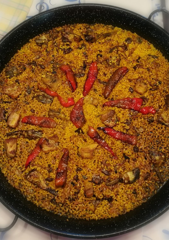 Una foto de Arroz de rabo de toro y setas 🥘
