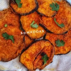 A picture of Crispy Brinjal Tawa Fry.
