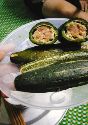 Hình của món Mướp hói nhồi thịt hấp.