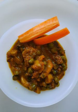 मटर मशरूम (matar mushroom recipe in Hindi) रेसिपी मुख्य फोटो