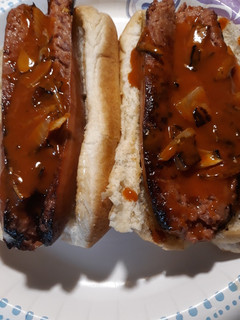 A picture of Spicy Onions and Sausage.
