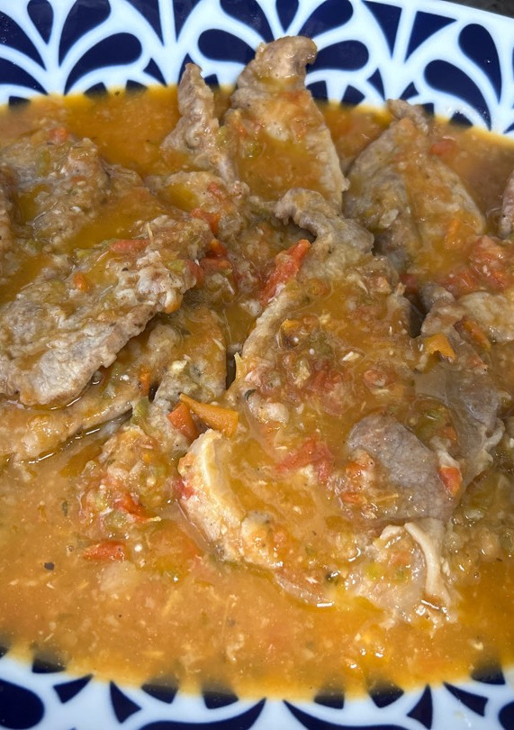 Una foto de Lomo de cerdo en salsa