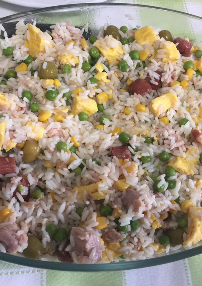 Una foto de Arroz primavera