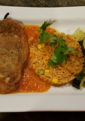 Una foto de Chiles rellenos de queso