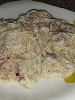 Una foto de Pasta con queso azul
