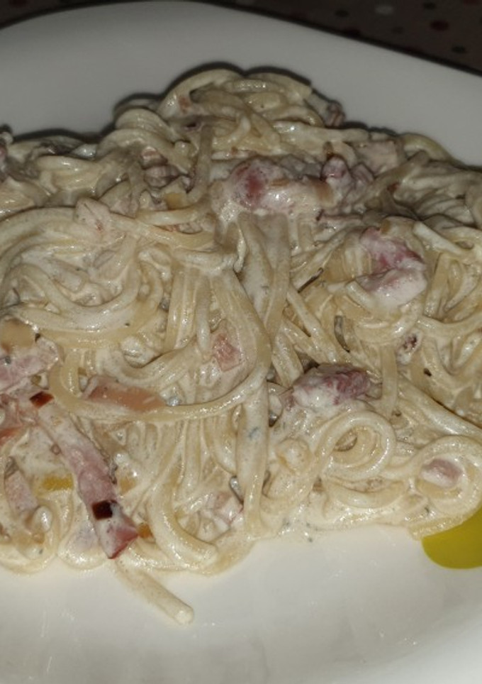 Una foto de Pasta con queso azul