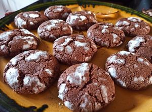 Una foto de Galletitas tipo polvorones de chocolate
