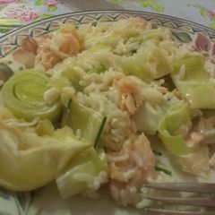 Salmon and Leek Risotto A picture of Salmon and Leek Risotto.