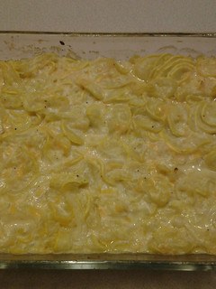 A picture of Cheesy Squash Casserole.