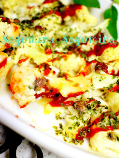 A picture of Scorched Cauliflower and Anchovy Mayo Ketchup Stir-Fry.