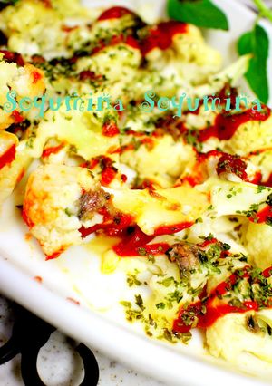 A picture of Scorched Cauliflower and Anchovy Mayo Ketchup Stir-Fry.