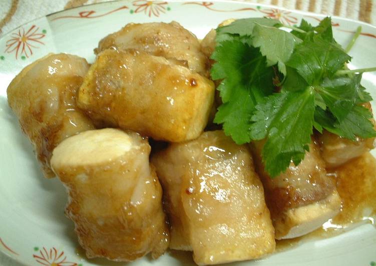 Recipe of Speedy Pork Belly Wrapped Tofu