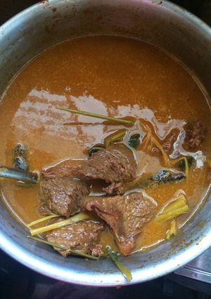 Hình của món Bò kho nước cốt dừa .