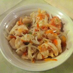 A picture of Garifuna Style Ceviche (Honduras) Shrimp And Conch.