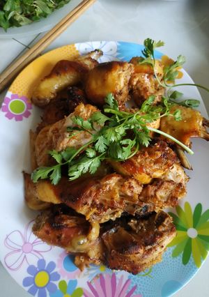 Hình của món Gà nướng sả.