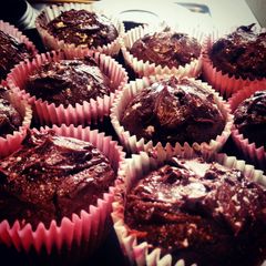 A picture of Easy Double chocolate muffins!.