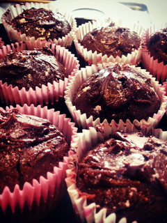A picture of Easy Double chocolate muffins!.
