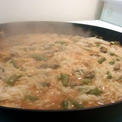 A picture of Moe's Rice and Beans.