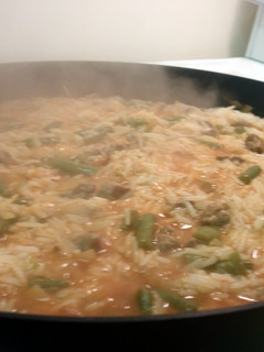 A picture of Moe's Rice and Beans.