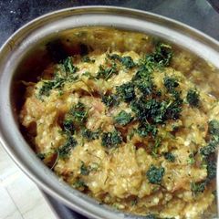 A picture of Baigan Bharta.