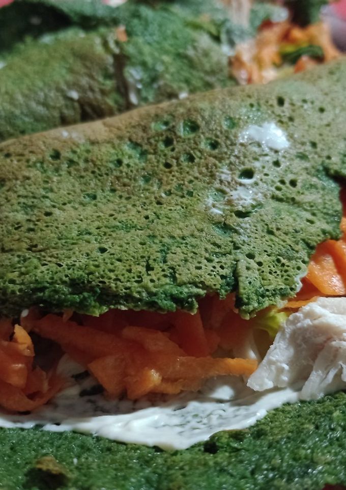 Una foto de Crepes de espinaca🥬