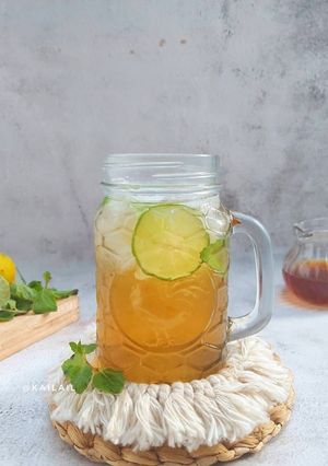 Foto resep Es Teh Lemon Mint