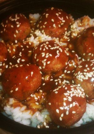 A picture of Sweet & Spicy Pork Meatballs.