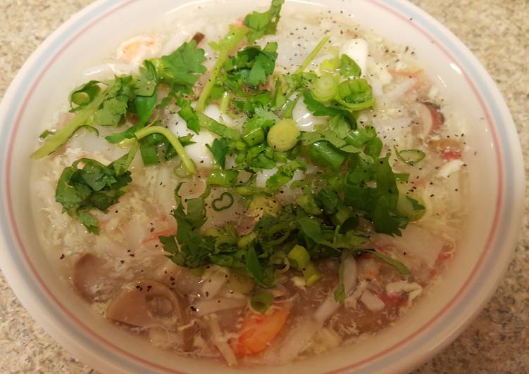 Steps to Make Super Quick Homemade White Asparagus Crab Soup (Sup man cua)
