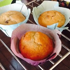 Banana/Chocolate Chips Muffins A picture of Banana/Chocolate Chips Muffins.
