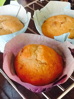 A picture of Banana/Chocolate Chips Muffins.