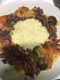 Verduras con arroz rojo y couscous