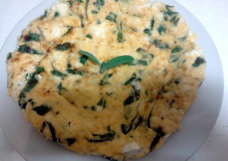 Simple Way to Prepare Appetizing Amy's Spinach and Feta Cheese Omelette .
