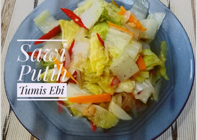 Resep Sawi Putih Tumis Ebi Oleh Vay Kitchen Cookpad