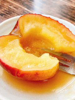 A picture of Whole Apple Baked in the Microwave.