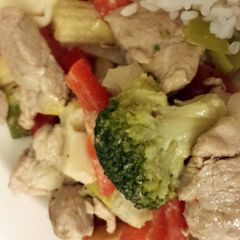 A picture of Coconutty pork loin wook.