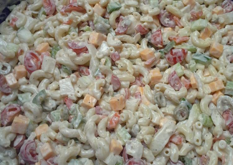 Creole Macaroni Salad with Garlic Buttermilk Dressing